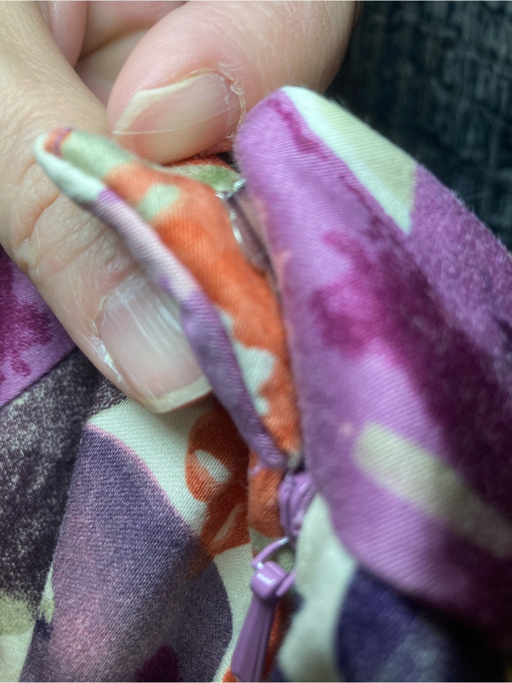 George Floral Circle Skirt in Purple & Orange - Picture 5 of 8